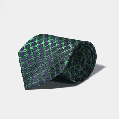 Parmar Tailors Tie Green Dots 2