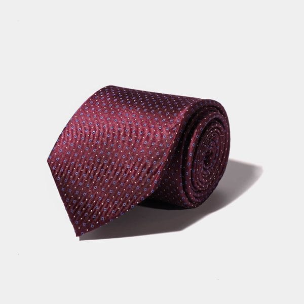 Parmar Tailors Tie Maroon with Dots